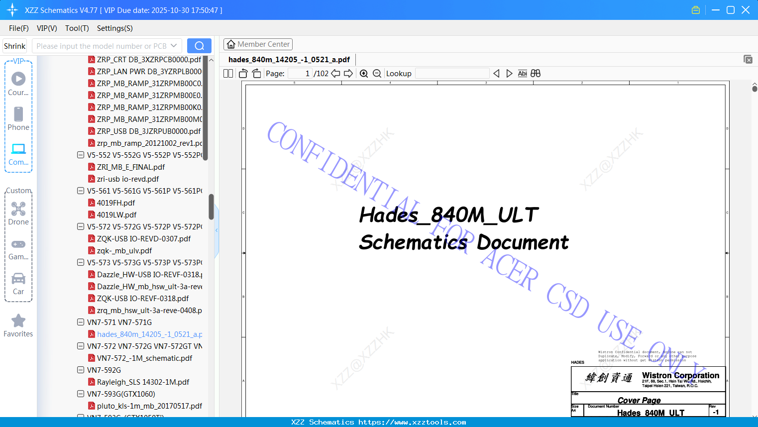 Laptop ACER Hades_840m_14205_-1_0521_a